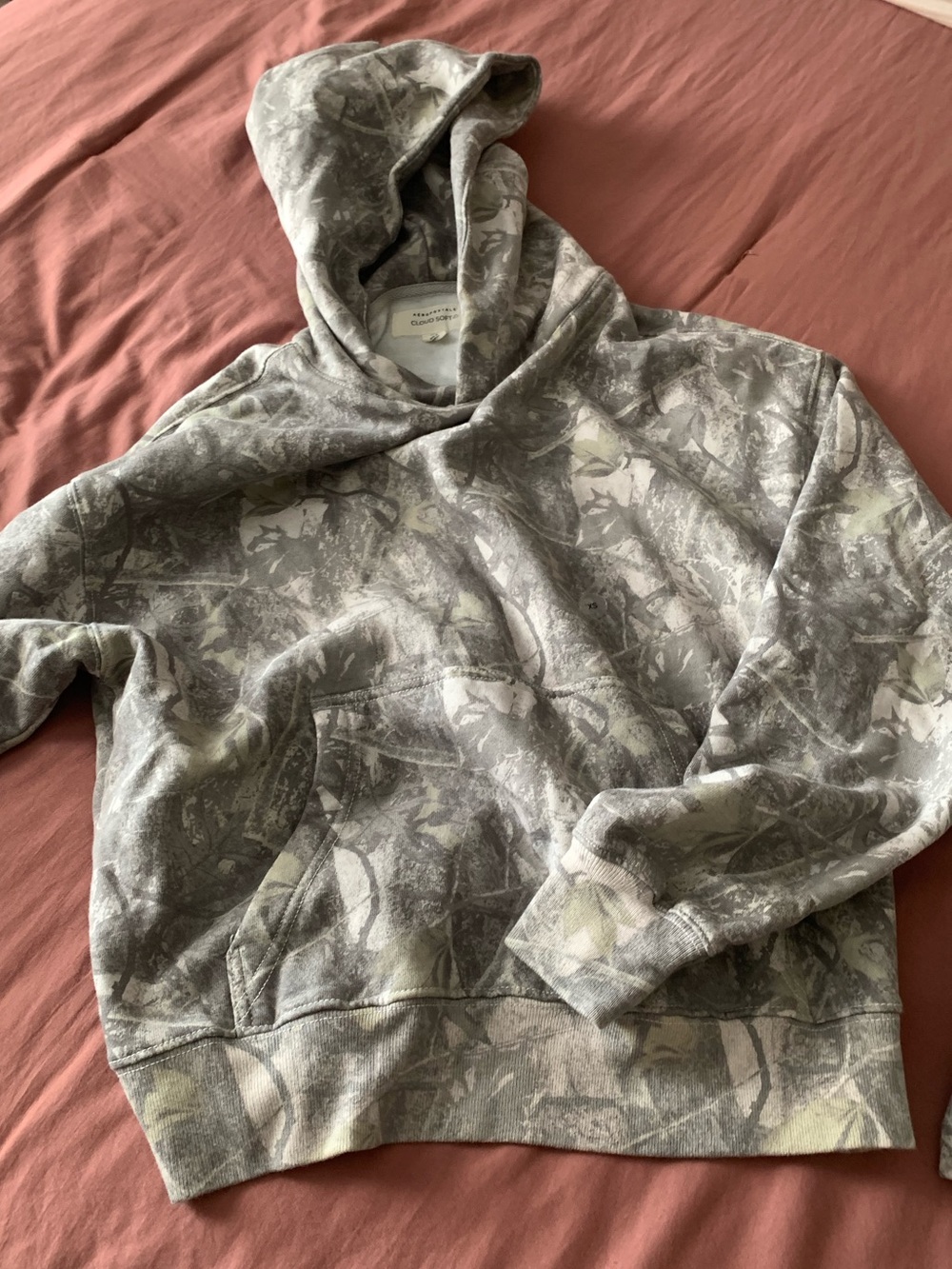 Brand new Gray Camouflage Zip-Up Hoodie